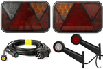 Kit éclairage : feux arrière LED FRISTOM + feux de position latéraux LED HORPOL + faisceau MANTES 5,2 m 7 broches