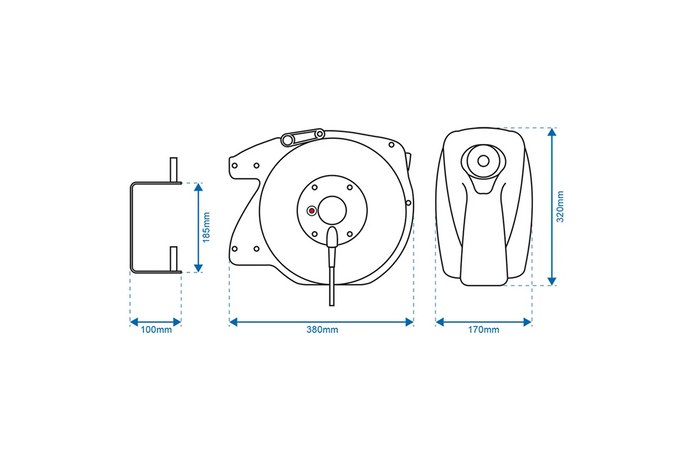 Enrouleur de câble automatique ProPlus 580786, câble de 15 m