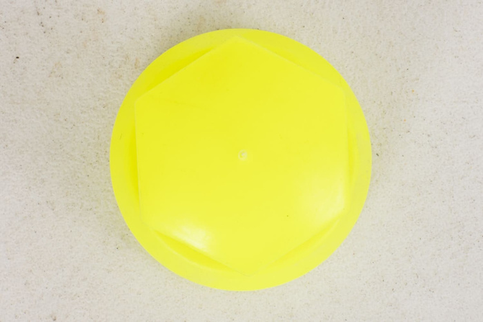 Bouchon de sortie avec indicateur pour boulons de roue HAUTE FI33 JAUNE