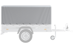 Couverture de cadre h-800 UNITRAILER bâche pour remorque 200x106cm GARDEN 200 KIPP