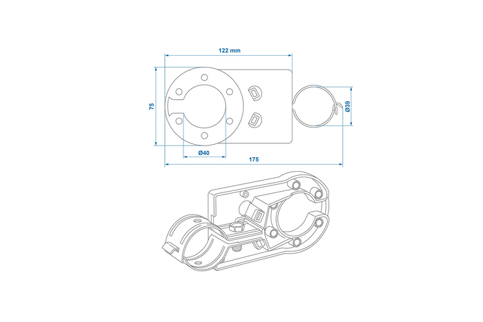 Support de douille pour barre de remorquage ProPlus 343535