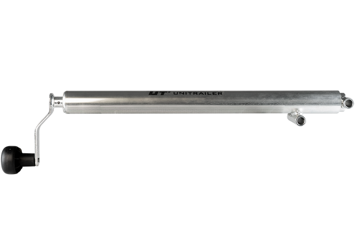 Leveur à manivelle UNITRAILER pour le basculement et le déchargement de remorque, plateau de 1000 kg (500-865 mm)
