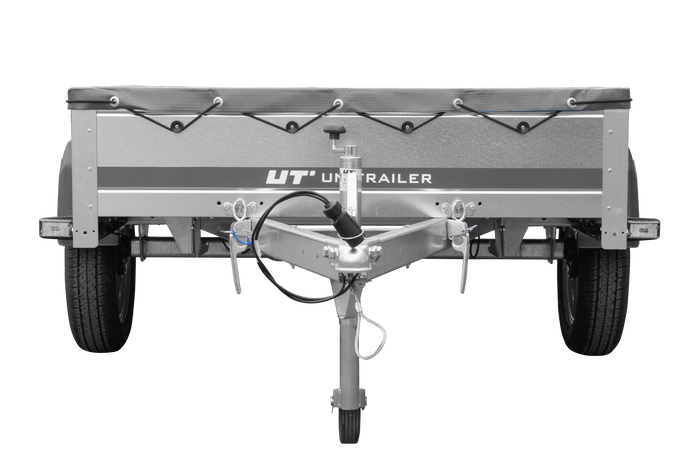 Remorque de voiture 200x125 UNITRAILER GARDEN 201 KIPP avec châssis H-0 et bâche grise