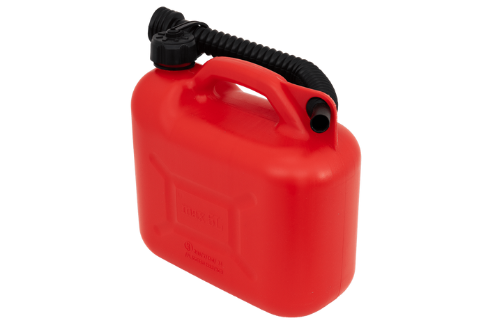 Bidon en plastique HERMON de 5 L avec entonnoir, rouge