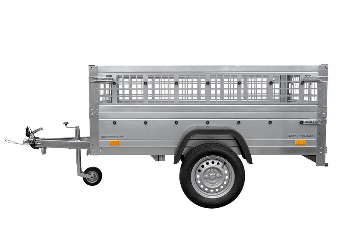 Top remorque GARDEN TRAILER 200 KIPP avec rehausses grillagées et roue jockey