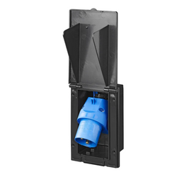 Prise murale extérieure CEE ProPlus 373505BK, 160 × 100 mm, noire