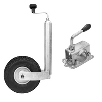 Roue jockey avec bride en fonte WINTERHOFF ST48-260LB+KLE48-G 150 kg 48 mm 500-710 mm