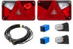 Kit d'éclairage : feux arrière ASPÖCK MULTIPOINT V + feux de gabarit latéraux ASPÖCK FLEXIPOINT I + faisceau ASPÖCK 4,5 m 7 broches