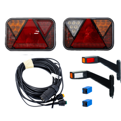 Kit d'éclairage : feux arrière LED FRISTOM FT-270 + feux de position latéraux LED FRISTOM FT-145 + faisceau MANTES 5,3 m 13 broches
