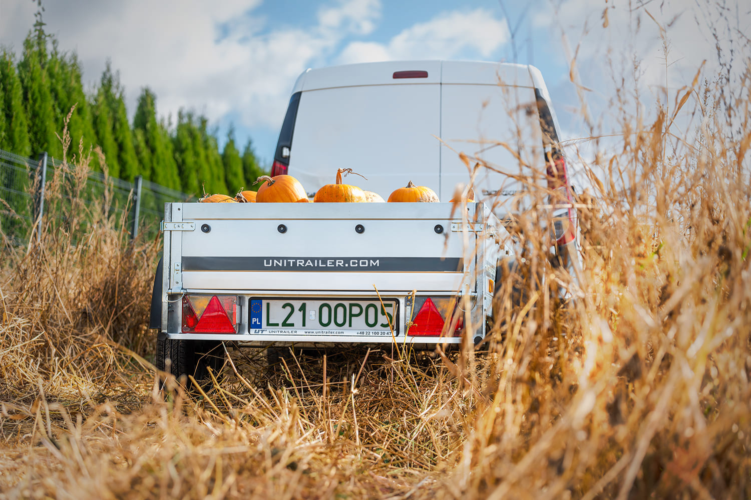 Unitrailer - Remorque voiture 200x106 garden trailer 200 kipp avec roue  jockey et bâche plate ptac 750 kg - Distriartisan