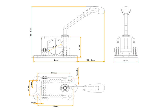 Collier pour roue de support KNOTT 4802869X, 48mm