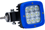 Lampe de travail LED universelle avec min. 2800 Lm, 9 LEDs, corps en aluminium (noir). Poignée articulée.