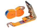Ensemble de quatre courroies de transport UNITRAILER 8 m/50 mm/5 t orange avec tendeur
