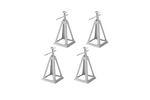 Ensemble de quatre supports extensibles ProPlus 360803 stabilisateurs pour remorques 3600 kg 430 mm