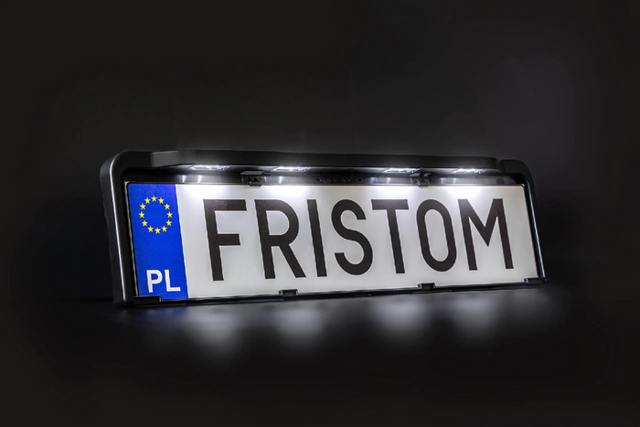 Cadre de plaque d'immatriculation avec éclairage LED FRISTOM FT-264 LED M15