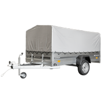 Remorque voiture simple essieu 264x150 EXPERT 2615 PTAC 750 kg avec bâche grise