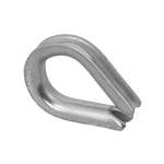 Cosse-coeur pour corde, câbles DROMET KU.4, en acier, 4 mm