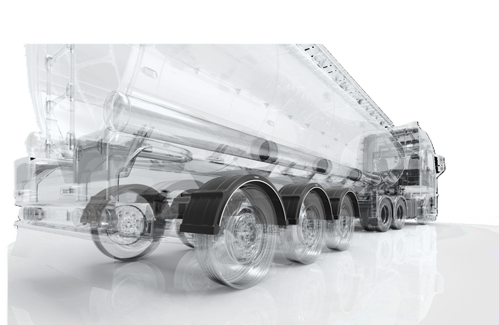 Garde-boue pour remorque 19,5-24,5" DOMAR DK4175 passage de roue 1300/460mm pour montage rapide