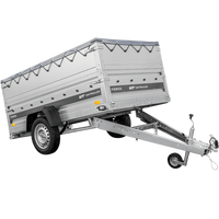 Remorque porte-voitures sur ressorts 230x125 UNITRAILER FORCE 230/R KIPP avec ridelles BIS, châssis H-0 et bâche grise