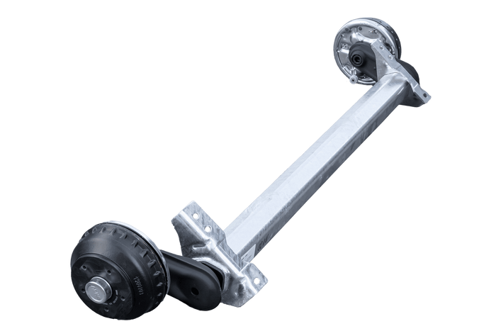 Essieu freiné AL-KO COMPACT pour remorque/dépanneuse 1350kg, 110mm, 1550mm, 5x112