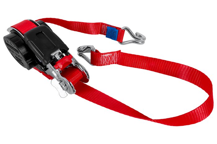 Sangle de transport à enroulement automatique FASTY 5 m/25 mm/0,35 t rouge