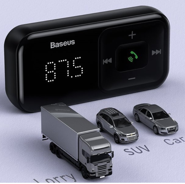 Émetteur FM BASEUS T type S-16 Bluetooth 5.0 MP3 + chargeur de voiture 2 ports USB