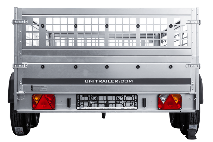 Remorque porte-voitures 264x150 UNITRAILER GARDEN 265/2 KIPP avec côtés en filet