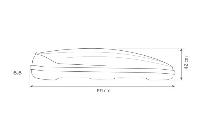 Coffre de toit Inter Pack Traxer 6.6, noir métallisé