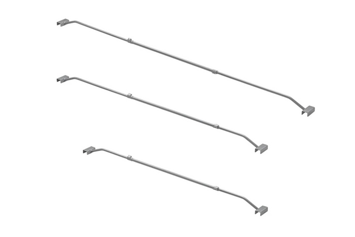 Support de bâche plate pour remorque ProPlus 340918V01 réglable de 152 à 220 cm
