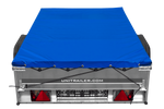 Remorque sur ressorts 200x125 UNITRAILER GARDEN 201/R KIPP avec châssis H-0 et bâche bleue