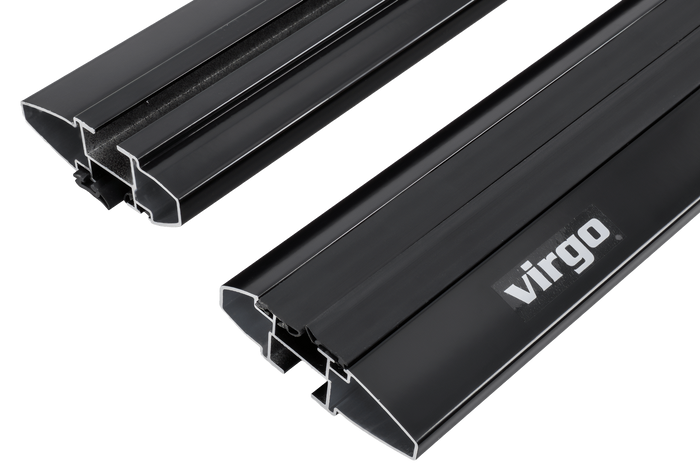 Barres, galerie de toit Inter Pack Virgo IR 135 (G2) avec rails intégrés (noir)
