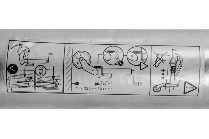 Roue jockey automatique AL-KO 1223638 avec poignée 500 kg 60 mm 1010-1350 mm