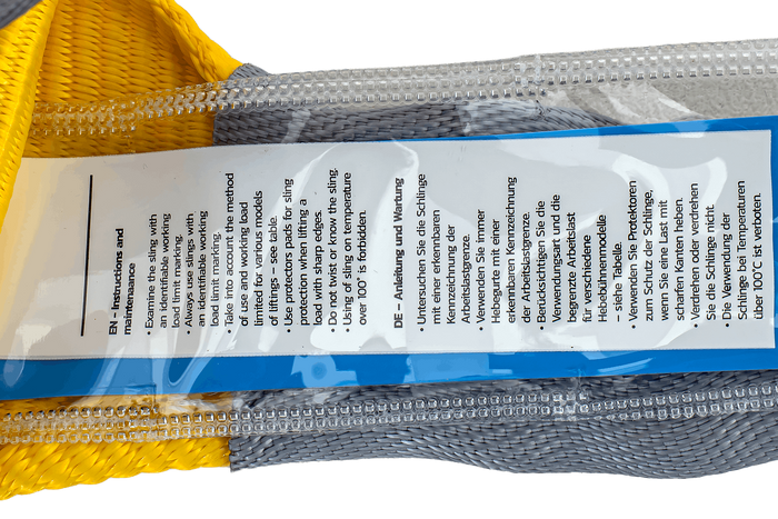 Sangle, élingue de levage HEFFA 2 m/90 mm/3 t avec boucles