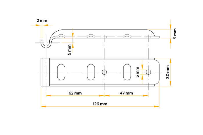 Support d'attelage latéral WINTERHOFF BVG 10-A pour attelage latéral de remorque