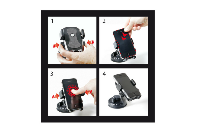 Support de téléphone Easy-Lock LAMPA avec ventouse