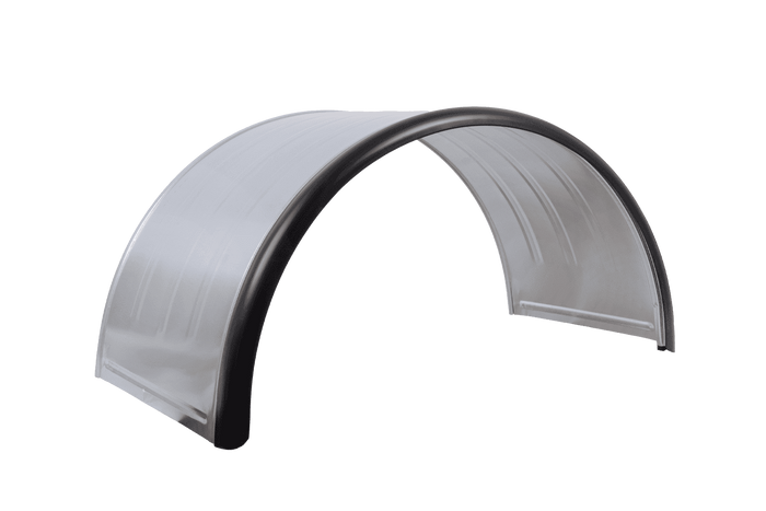 Garde-boue double pour remorque 17,5-19,5" DOMAR DK7140, passage de roue 1000/500 mm, métal avec bord en caoutchouc