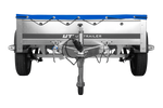 Remorque sur ressorts 200x125 UNITRAILER GARDEN 201/R KIPP avec châssis H-0 et bâche bleue