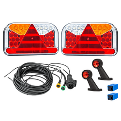 Kit d'éclairage : feux arrière LED FRISTOM FT-170 + feux gabarit latéraux LED FRISTOM FT-009 + faisceau MANTES 7 m,13 broches