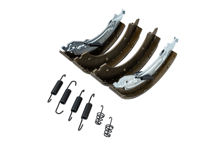 Garnitures, mâchoires de frein 250x40 pour essieux freinés KNOTT 25-2025 Backmat COMPLET