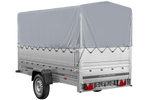 Remorque légère sur ressorts 264x125 UNITRAILER GARDEN 264/R KIPP avec côtés, ridelles BIS, châssis H-800 et bâche grise