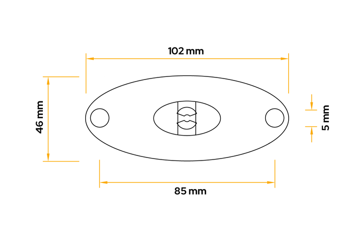 Feu de gabarit LED ASPÖCK FLATPOINT II, ​​orange, universel