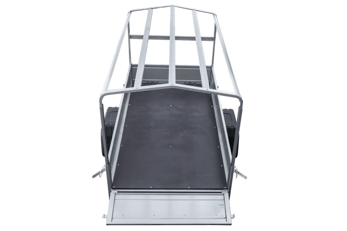 Remorque porte-voitures 200x106 UNITRAILER GARDEN 200 KIPP avec châssis H-800 et bâche grise