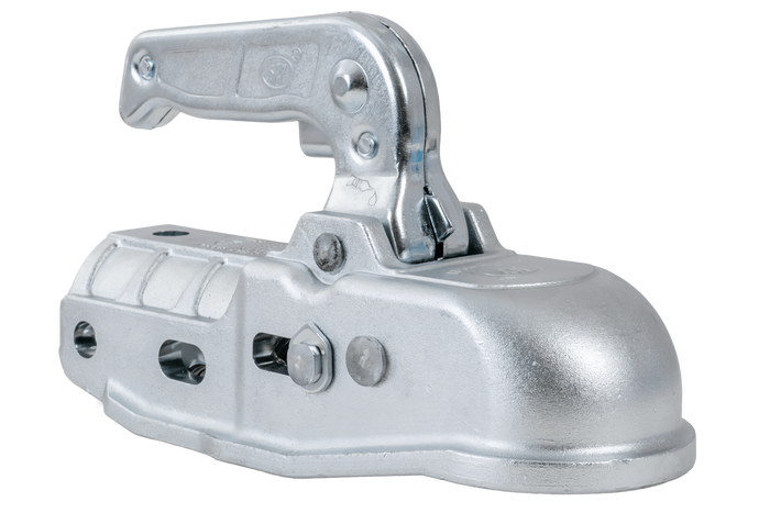 Attelage à boule STEELPRESS BC-3000C-00-00+Z2 pour remorque de 3000 kg avec timon tubulaire de 35 à 50 mm, en fonte