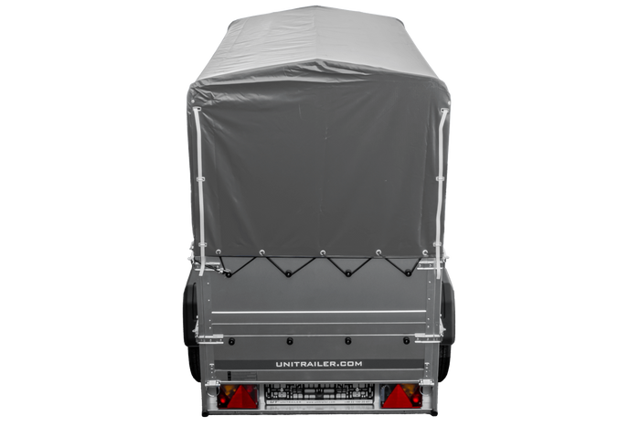 Remorque simple essieu 200x106 avec bâche haute, arceau, rehausses de ridelles et roue jockey - Garden Trailer 200 KIPP