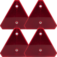 Triangles de signalisation rouges WAŚ, 150 mm, jeu, 4x réflecteurs