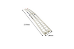 Rampe pliable UNITRAILER ALR002 en aluminium pour remorque, 221 cm, 340 kg, avec sangle