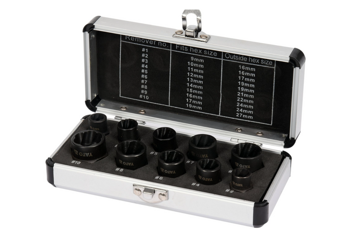 Extracteurs de vis YATO YT-06031 9-19 mm 10 pièces.