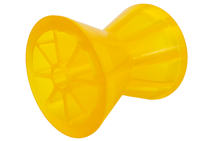 Diabolo étrave, rouleau de quille KNOTT PVC jaune pour remorque bateau 
