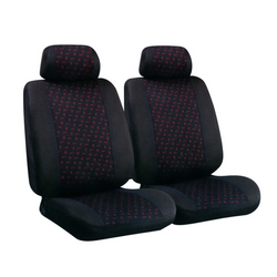Ensemble de housses de siège auto LAMPA Glamur noires, pour les sièges avant