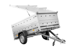 Remorque à un essieu 230x125 UNITRAILER GARDEN 230 KIPP avec côtés BIS et bâche en aluminium